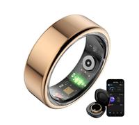 Ksix Saturn Smart Ring, taglia XXS, 3 giorni di auto, attività e salute, monitoraggio del sonno, 5 ATM, oro