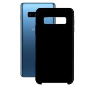 KSIX smart your tech Custodia per Galaxy S10, semi-rigida, nera