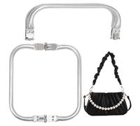 KSJEHW 2 PCS Manico Interno a Forma di U Con Chiusura a Bacio - Telaio in Alluminio per Borsa Frizione - Progetti Fai da Te 240mm, 190mm