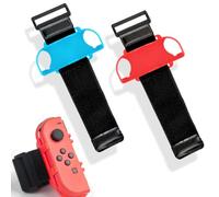 KSJEHW 2 Pezzi Accessori per Gamepad, Just Dance 2024, Bracciali per Just Dance 2024 2023 2022 per Zumba Burn It Up, Accessori Dance Band per Adulti Bambini(Rosso, Blu)