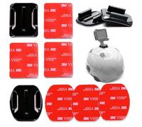KSJEHW 6 Pezzi Supporti Adesivi Curvi Piatti Attacchi Attacco Casco con Adesivo Compatibile con GoPro Hero 11, 10, 9, 8, 7, Max, Fusion, 6, 5, 4, Session, 3+, 3, 2, 1, DJI Osmo Action Cameras