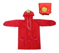 KSJEHW Bambini Impermeabile Giacca da Pioggia Poncho da Pioggia Bambina Incappucciato Riutilizzabile Cappotto di Pioggia Bello Come Materiale e ha la Sua Sacca 3-8 Anni(fragola)