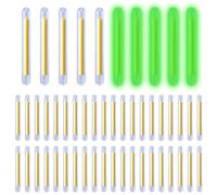 KSJEHW Bastoni di Light di Pesca,Luce Fluorescente Pesca,4 x 38 mm Bastone Luminoso da Pesca,Glow Stick Pesca,Attrezzi da Pesca Pesca Notturna,Pesca Fluorescente Lightstick,50PC