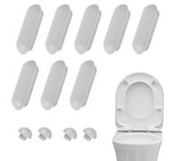 KSJEHW Paracolpi per Sedili WC, Kit Paracolpi in Gomma per Copriwater Termoindurente, Kit Paraurti del Sedile del Water Universale 8 Pezzi