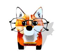 KSJEHW Supporto per Occhiali da Vista in Legno 3D, per Animali, per casa, Ufficio, scrivania, per Donne, Adulti（Volpe