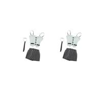 KSJOAIDDE 2 set di 3 pezzi scala 1/6 vestiti femminili vestito regali completo vestito per 12 In Action Figure grigio