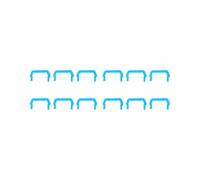 KSJOAIDDE 2 set di 6 maniglie di ricambio per gabbie per animali domestici, colore blu, 10,5 x 6 cm