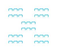 KSJOAIDDE 5 set di 6 maniglie di ricambio per gabbie per animali domestici, colore blu, 10,5 x 6 cm