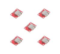 KSJOAIDDE 5 set di USB Tipo A Femmina Connettore Breakout Caricabatterie Scheda di Ricarica Modulo 5V Alimentazione