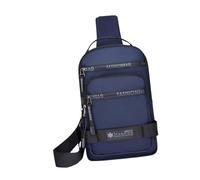 KSJOAIDDE Borsa a tracolla da uomo per escursionismo, lavoro, casual, portatile, da viaggio, impermeabile, blu, Blu, 18cmx6cmx28cm