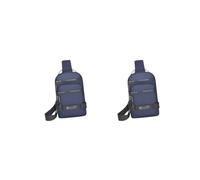 KSJOAIDDE Borsa a tracolla da uomo per escursionismo, lavoro, casual, portatile, da viaggio, impermeabile, blu, 2 Set di (blu), 18cmx6cmx28cm