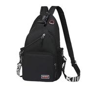KSJOAIDDE Borsa a tracolla da uomo per pesca, camminata, arrampicata, colore nero, Nero , 17cmx7cmx33cm