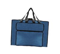 KSJOAIDDE Custodia per portfolio artistico con tasche esterne e maniglia per viaggiare, colore: blu, grande, Blu, Optional