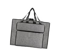 KSJOAIDDE Custodia per portfolio artistico con tasche esterne e maniglia per viaggiare, colore: blu, grande, grigio, Optional