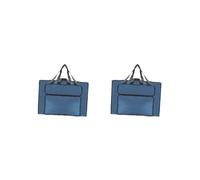 KSJOAIDDE Custodia per portfolio artistico con tasche esterne e maniglia per viaggiare, colore: blu, grande, 2 Set di (blu), Optional