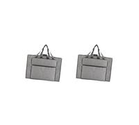 KSJOAIDDE Custodia per portfolio artistico con tasche esterne e maniglia per viaggiare, colore: blu, grande, 2 Set di (grigio), Optional