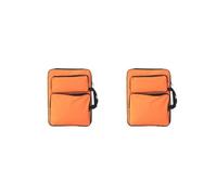 KSJOAIDDE Impermeabile A3 Portfolio Case Artista Arte Forniture Scuola Borsa Studente Cerniera, 2 set di (arancione), 47.5x36CM