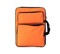 KSJOAIDDE Impermeabile A3 Portfolio Case Artista Arte Forniture Scuola Borsa Studente Cerniera, Arancione, 47.5x36CM