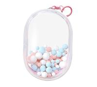 KSJOAIDDE Mini Doll Storage Bag Collectors PVC Trasparente Doll Display Bag per 15/20 cm Bambola Rosa L con palle