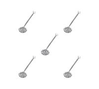 KSJOAIDDE Set di 5 penne a sfera per ricevimento di nozze, ospiti, firma da scrivania, per ufficio, eventi, banchetto, argento, pietra L, 19 x 6,4 x 0,18 cm