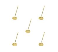 KSJOAIDDE Set di 5 penne a sfera per ricevimento di nozze, ospiti, firma da scrivania, per ufficio, eventi, banchetto, pietra piccola dorata, 19 x 6,4 x 0,18 cm