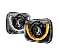 Ksjosji Fari Anteriore 1 Coppia Fari A LED DRL Con Indicatori Di Direzione Da 5x7 7x6 Pollici Per Jeep Per Cherokee Per Wrangler Per Comanche 1984-2001 Fanale