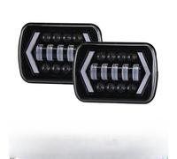 Ksjosji Fari Anteriore Faro Anteriore Quadrato DRL Rettangolare LED 55W/85W 5x7 7x6 Pollici Per GMC Savana 3500 2500 1500 Safari K3500 K2500 1997-2012 Fanale(2piece b)