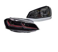 Ksjosji Fari Anteriore Per VW Per Golf 7 2013 2014 2015 2016 2017 MK7 7.5 Fari Anteriori A LED Con Lenti Bifocali DRL Accessori Fanale(GTI Red)