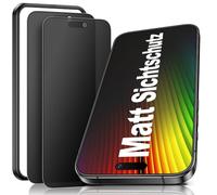 Ksleri 2 Pieces Pellicola Privacy Opaca per iPhone 15 Pro Max 6,7 Pollici, Vetro Temperato Opaco Privacy, Protezione militare Durezza 9H Anti-Spy e Antiriflesso, con Strumento di Montaggio Semplice