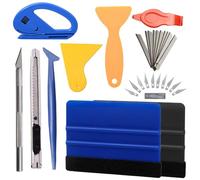 Ksnowqi 29 Pezzi Kit Vinile Applicazione Adesivi Auto, Spatola per Pellicole Adesive, Kit Wrapping Auto, Kit per Pellicole per Vetri, Oscuramento Vetri Auto per Tergipavimento per finestre