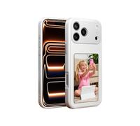 KSOPUERT Smart NFC - Custodia per iPhone 17 Pro, 4 pollici, con schermo a inchiostro personalizzabile, con immagini e testi, display sempre acceso, bianco