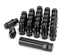 KSP M12 x 1,5 - Scanalatura estensibile, 24 pezzi, Closed End ET Spline Tuner Bulge Acorn Wheel Nut Replacement for Chevy Colorado Canyon Ford Ranger Bronco Toyota Tacoma 4Runner GX460 470,1 Socket