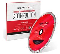 KSP-Tec® Disco da Taglio Diamantato 230 mm per Pietra, Cemento, Muratura - Disco Flessibile per Smerigliatrice Angolare e Flex