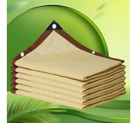 KSQP Rete Ombreggiante, Telo Ombreggiante Occhiellato Rete Oscurante Vela Ombra Rete Parasole con Occhielli Protezione Raggi UV 90%-95% Rete da Giardino Abbinati al Tuo Giardino,beige-2x2m