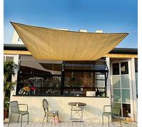 Telo Ombreggiante 3x4 Occhiellato Traspirante Vela Ombreggiante Rettangolare Tessuto Ombreggiante Protezione UV 90-95% Permeabile Traspirante Raffreddamento Reti Giardino,beige-4x7m