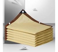 KSQP Telo Ombreggiante Occhiellato 4x5 5x10 Traspirante Vela Ombreggiante Rettangolare Telo Ombra Ombreggiante Tenda A Vela Protezione UV 95% Traspirante Raffreddamento Reti Giardino,beige-5x8m