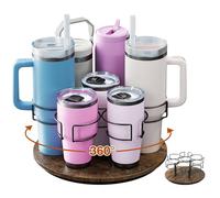 Kssiaz Portatazze per Stanley, Organizzatore Girevole per Stanley Tazze, Organizzatore per Tazze di Stanley Owala Yeti, Organizzatori e Contenitori per Cucina, Portabottiglie, Marrone Vintage