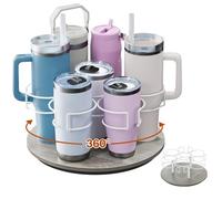 Kssiaz Portatazze per Stanley, Organizzatore Girevole per Stanley Tazze, Organizzatore per Tazze di Stanley Owala Yeti, Organizzatori e Contenitori per Cucina, Portabottiglie, Grigio