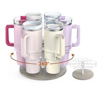 Kssiaz Portatazze Stanley, Supporto Girevole per Tazze Stanley da 1200ml, Organizer per Tazze da Banco, Organizzatore di Tazze per Cucina, Grigio