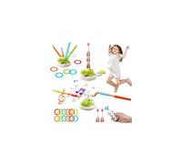 Kssvzz 3 in 1 Dinosauro Giochi da Esterno, Giocattolo a Razzo, Gioco Lancio Anelli, Musical Jump Challenge Fitness Gioco Famiglia Giochi di Natale All'aperto per Bambini di 3 4 5 6 7 8 9 Anni
