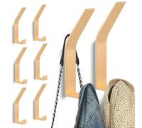 Kssvzz 8 ganci dorati da parete con montaggio invisibile a vite, moderni appendiabiti da parete per guardaroba, giacche, cappotti, cappelli, sciarpe, asciugamani, borse e molto altro ancora