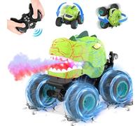 Kssvzz Dinosauro Macchina Telecomandata, 2.4Ghz RC Monster Truck per 4 5 6 7 8 9 Anni Ragazzi, Auto Acrobatica Fuoristrada Rotante a 360°, Compleanno Regalo Bambino di Natale