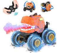 Kssvzz Dinosauro Macchina Telecomandata, 2.4Ghz RC Monster Truck per 4 5 6 7 8 9 Anni Ragazzi, Auto Acrobatica Fuoristrada Rotante a 360°, Compleanno Regalo Bambino di Natale