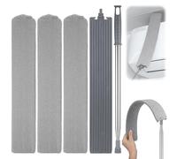 Kssvzz Spolverino Telescopico, Retractable Gap Dust Cleaner con Spazzola Piatta e Tre Manicotti in Microfibra, Bastone Telescopico per Pulizia Casa, Armadi, Letto