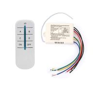KSTE Interruttore Remoto da Parete 4 Vie, Smart Wifi Interruttore Telecomando Wireless, On/Off 220V Interruttore Ricevitore Telecomando per Trasmettitore da Parete Digitale con Anti-Disturbo