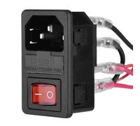 KSTE Power Switch, U-Tipo Plug 15A 220V / 110V Power Supply Switch/Modulo Presa Adattatore con Un Fusibile for la Stampante 3D