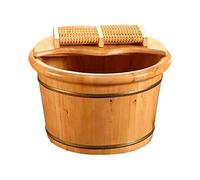 KSTUFF Barilotto per Piedi, Secchio da Bagno in Legno per Massaggio, Fatto a Mano, pediluvi Superficie Liscia, Accessori per Il Bagno (Colore : A) Presente Vision
