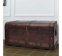 Kstyhome Baule del Tesoro Vintage Grande Marrone Tavolino caffè