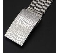 KSTYLE Cintura in Metallo con Fibbia Automatica Cintura in Acciaio Inossidabile da Uomo Cintura Intrecciata Cintura Allungata di autodifesa (100-130 CM),A,110CM