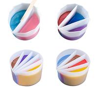 Ksvaye 4 pezzi Tazze Divise Riutilizzabile Tazza Divisa per Versare la Vernice 2/3/4/5 di Multicanale Tazza di Versamento Divisa Vernice in Silicone per Realizzazione Fai-da-Te